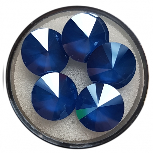 Swarovski Rivoli Crystal RoyBlue S F 14 mm 5 Stück
