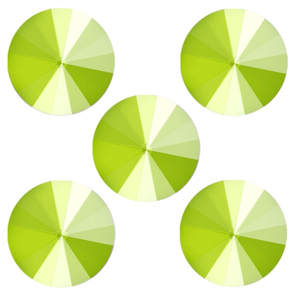 Swarovski Rivoli  Crystal Lime S F 14 mm 5 Stück