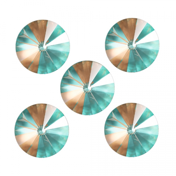 Swarovski Rivoli Crystal Cappuccino DeLite F 14 mm 5 Stück