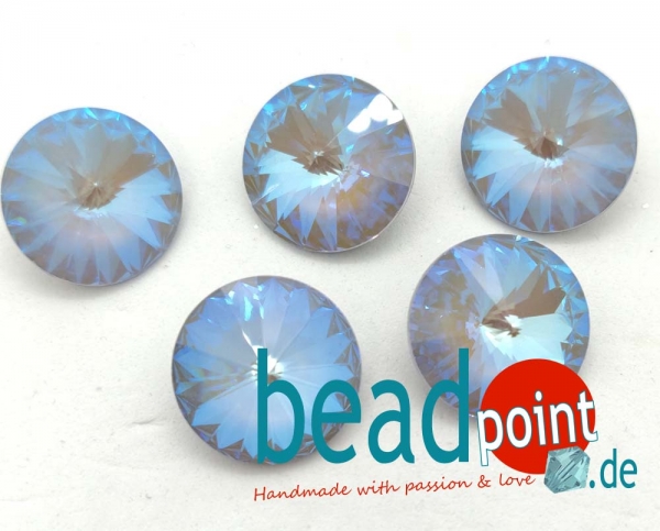 Swarovski Rivoli  Crystal Serene Gray DeLite 14 mm 5 Stück