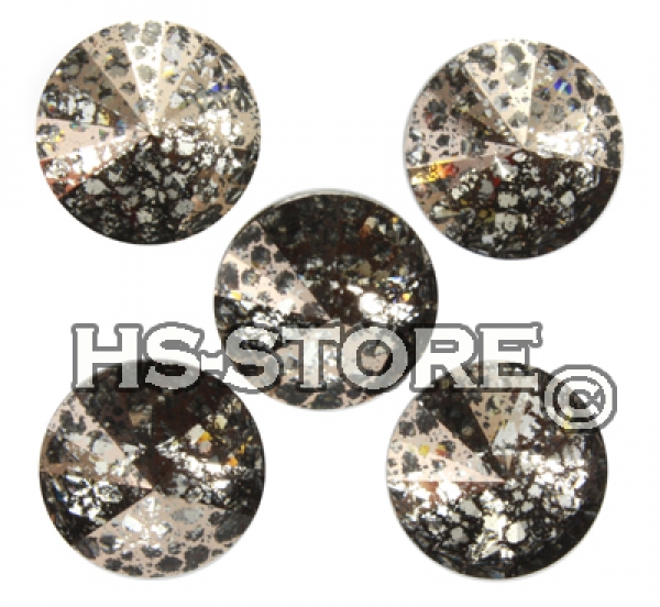 Swarovski Rivoli Crystal Rose-Patina 14 mm 5 Stück