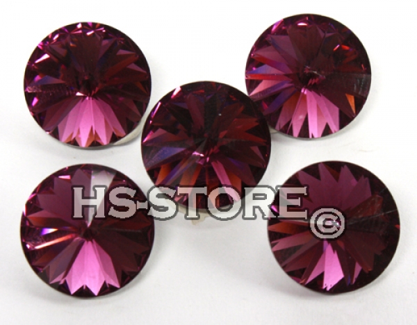 Swarovski Rivoli  Amethyst F 14 mm 5 Stück