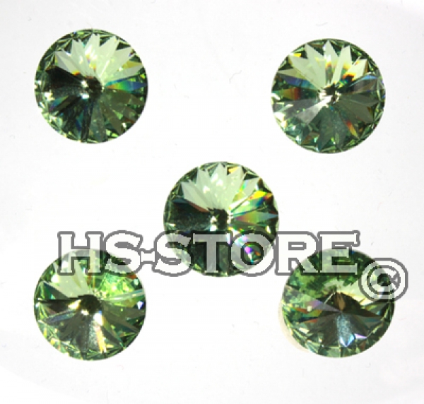 Swarovski Rivoli Chrysolite 14 mm 5 Stück