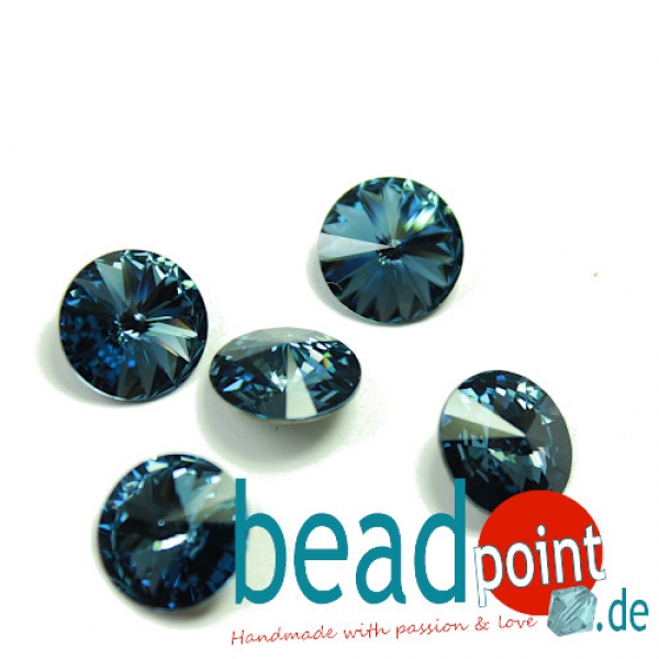 Swarovski Rivoli Denim Blue F 14 mm 5 Stück