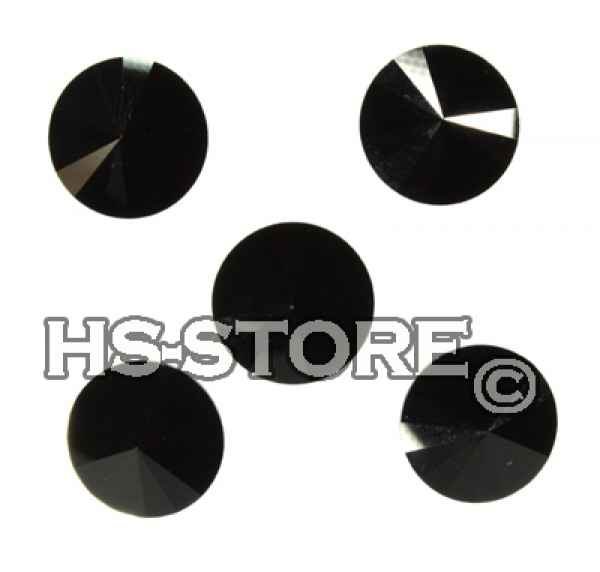 Swarovski Rivoli  Jet 14 mm 5 Stück