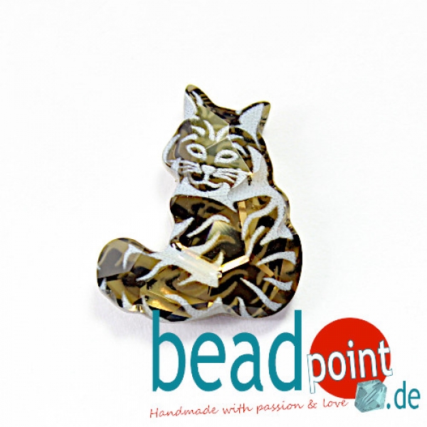 Swa Katze 18,0x15,0 smoky Quartz 1 Stk.