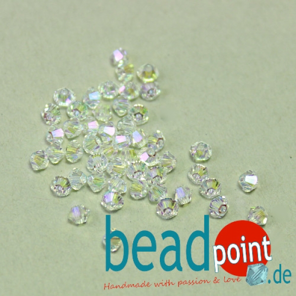 Swarovski 5328 Crystal Shimmer 2X 3mm 50 Stück