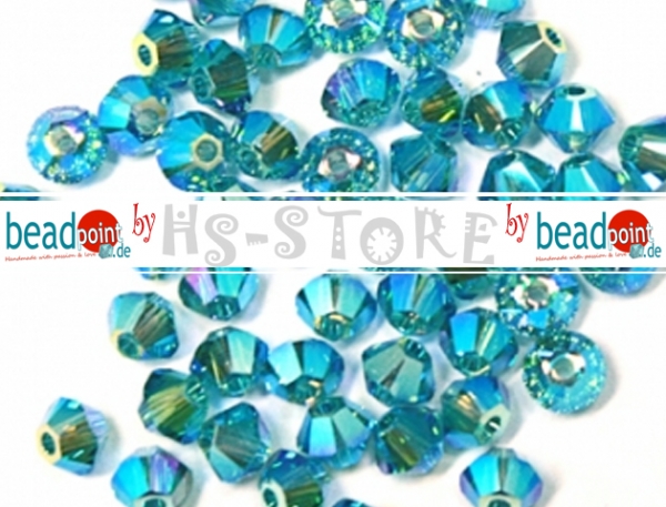 Swarovski Blue Zircon AB2X 3 mm 50 Stück