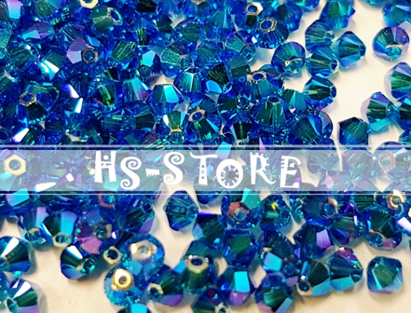 Swarovski Capri Blue AB2X 3mm 50 Stück