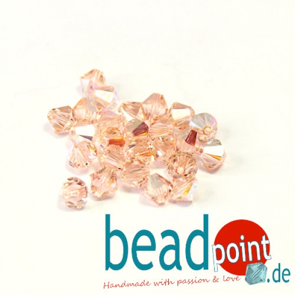 Swarovski Light Peach AB 6mm 25 Stück