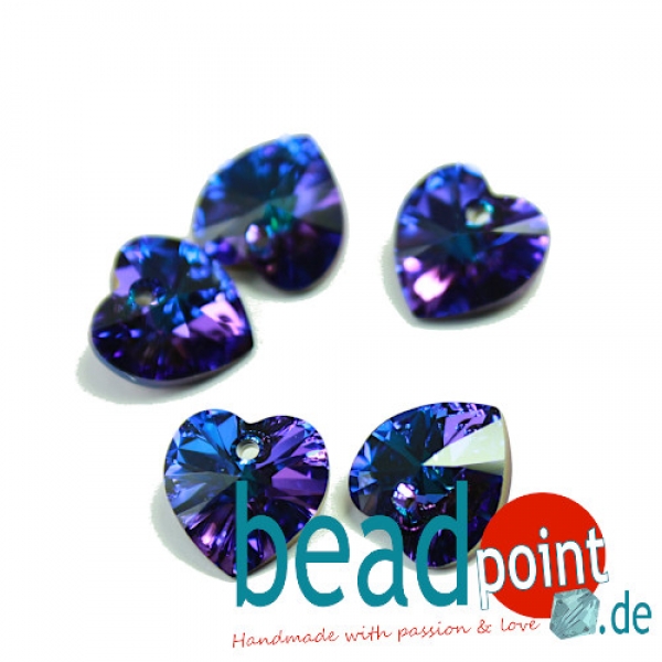 Swarovski Crystal Heliotrope Herz 10,3x10mm 5 Stück