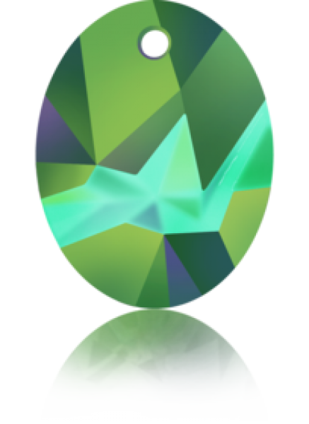 Swarovski 6911 Kaputt Oval Crystal Scarabaeus Green 26mm 1 S