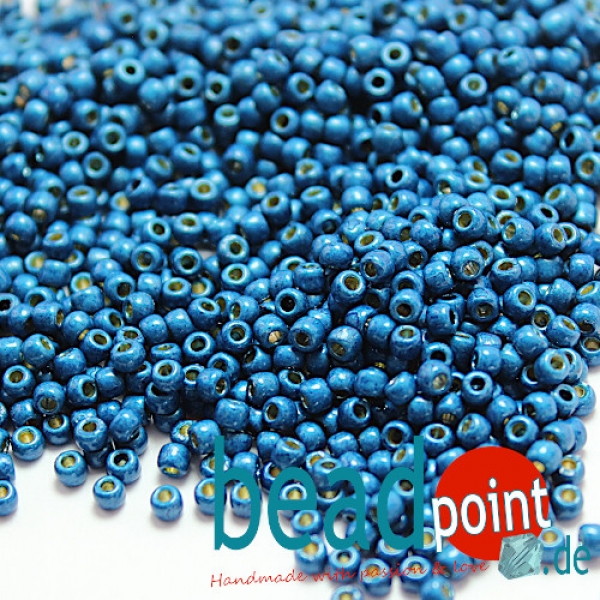 TOHO Roc 11/0 PermaFinish Galv mat Turkish Blue #PF584F 12g