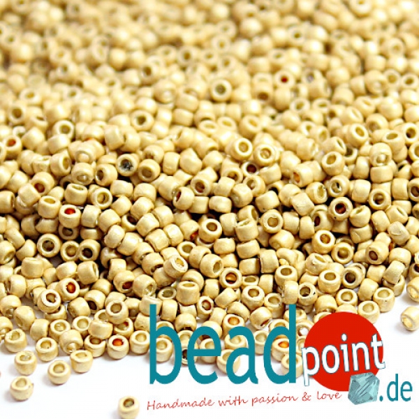 TOHO Roc 15/0 PermaFinish Mat Galv Gold #PF557F 8gr