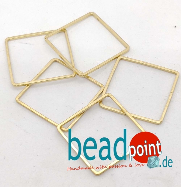 Brass Quadrat /Square 20mm Frame 5 Stk