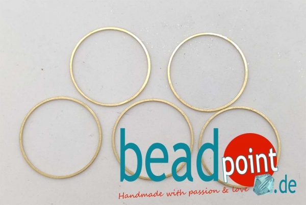 Brass Ring 30mm Frame 5 Stk