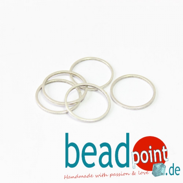 Antique Silver Ring 16mm Frame 5 Stk