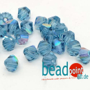 MC Bead 451 Bicone 6mm Malibu Blue AB 25 Stück